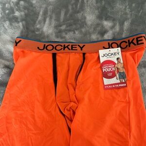 Jockey Orange Boxer Briefs with Black Waistband